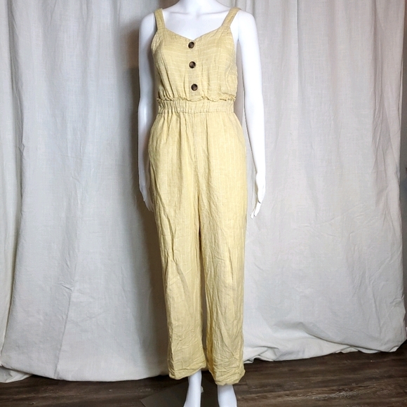 Romeo & Juliet Couture Pants - Romeo & Juliet stripe linen jumpsuit